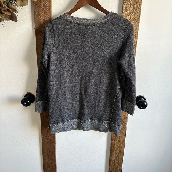 Ruff Hewn Women’s Distressed Gray 100% Cotton Pullover Shirt Size Medium m - Picture 5 of 10